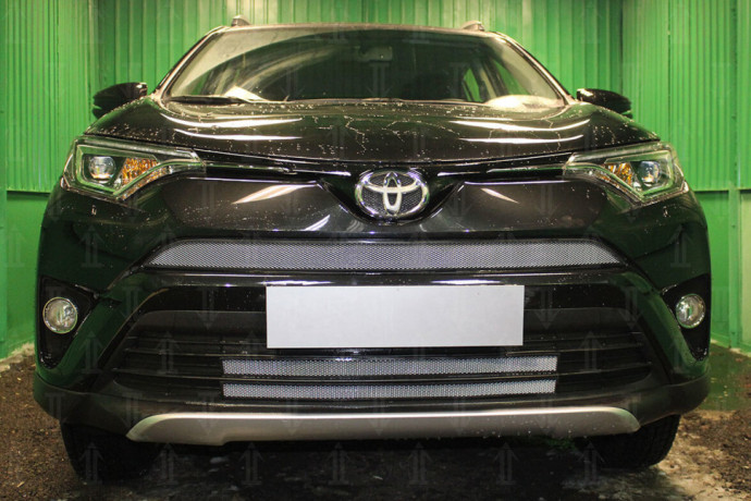Защита радиатора "Standart" Toyota RAV4 (2015-2019) низ, хром купить недорого с доставкой в Истра