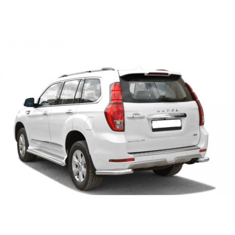 Защита заднего бампера «Уголки» (d63.5) Haval H9(Нерж. Сталь) купить недорого с доставкой в Истра