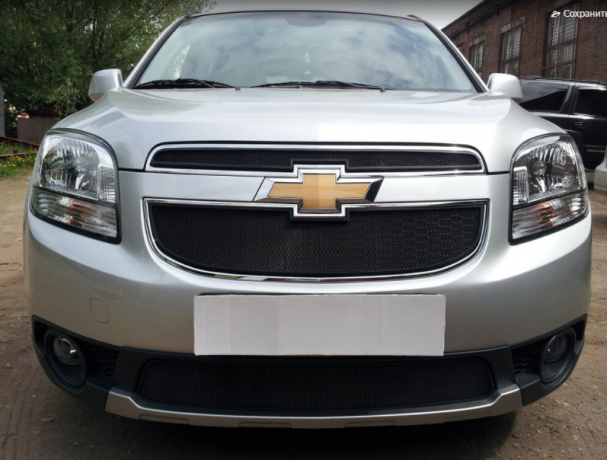 Защита радиатора "Standart" Chevrolet Orlando (2009-2015) верх, чёрная купить недорого с доставкой в Истра