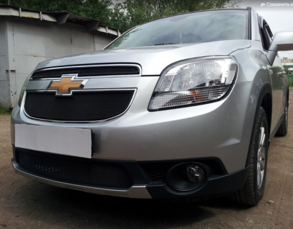 Защита радиатора "Standart" Chevrolet Orlando (2009-2015) верх, чёрная купить недорого с доставкой в Истра