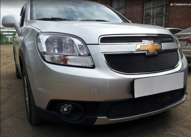 Защита радиатора "Standart" Chevrolet Orlando (2009-2015) верх, чёрная купить недорого с доставкой в Истра