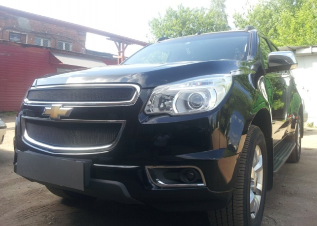 Защита радиатора "Standart" Chevrolet Trailblazer (2012-2015) чёрная купить недорого с доставкой в Истра