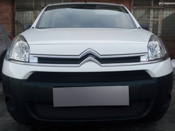 Защита радиатора "Standart" Citroen Berlingo рестайлинг (2008-2016) чёрная купить недорого с доставкой в Истра