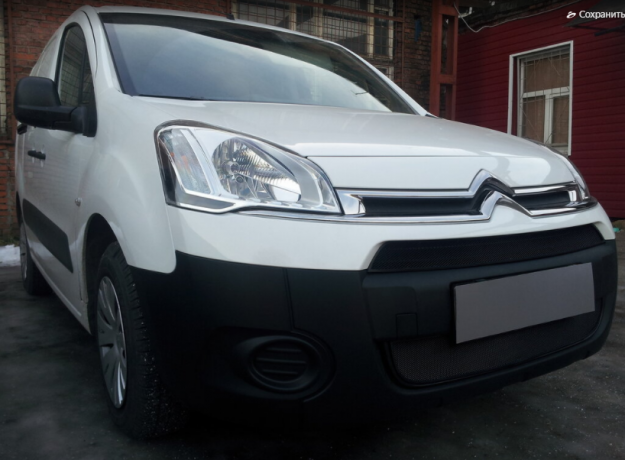 Защита радиатора "Standart" Citroen Berlingo рестайлинг (2008-2016) чёрная купить недорого с доставкой в Истра