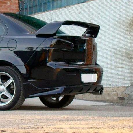Накладка на задний бампер "Zodiak" для Mitsubishi Lancer 10 (2007-2016), 1 труба купить недорого с доставкой в Истра