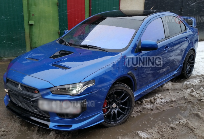 Накладки на пороги "RPM" для Mitsubishi Lancer X (2007-2016) купить недорого с доставкой в Истра