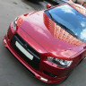 Накладка (юбка) переднего бампера "Zodiak" (с планкой) для Mitsubishi Lancer X (2007-2010) купить недорого с доставкой в Истра