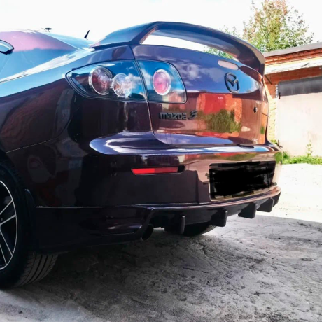 Накладка (юбка) на задний бампер Mazda 3 седан (2003-2009) купить недорого с доставкой в Истра