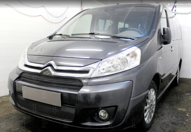 Защита радиатора "Standart" Citroen Jumpy рестайлинг (2012-2017) верх, чёрная купить недорого с доставкой в Истра