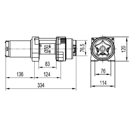 Лебедка для квадроцикла "Master Winch" Х2500, электрическая, 12В купить недорого с доставкой в Истра
