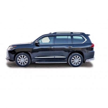 Защита порогов «Труба» для оригинальных порогов (d40) для Lexus LX 450d (20160-н.в.)(Окрашенное) купить недорого с доставкой в Истра