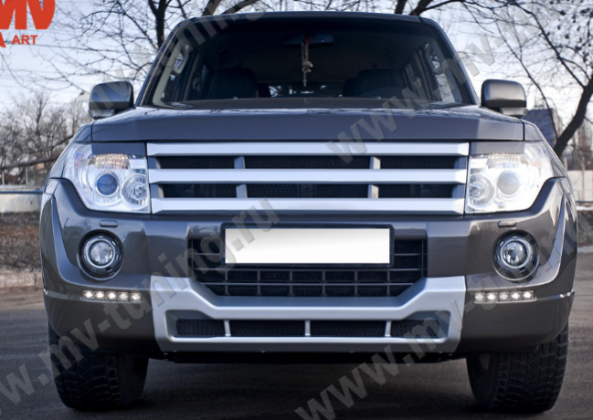 Накладки на фары (реснички) для Mitsubishi Pajero 4 (2006-2015) купить недорого с доставкой в Истра