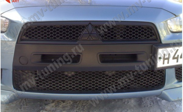 Воздуховоды радиатора в передний бампер (Цельные) var №1 для Mitsubishi Lancer X (2007-2010) купить недорого с доставкой в Истра