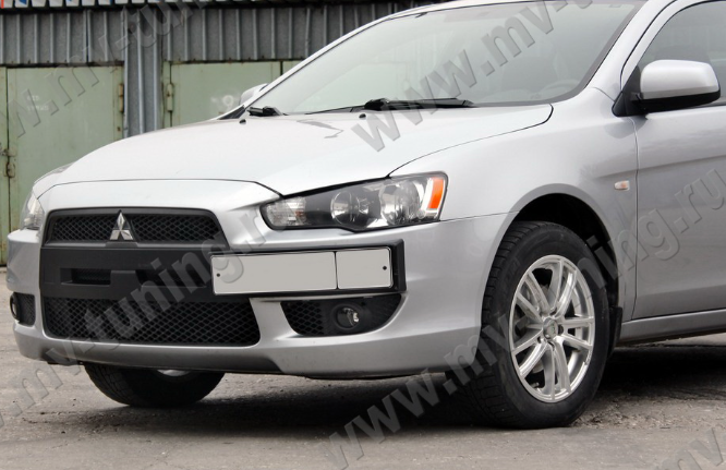 Воздуховоды радиатора в передний бампер (Цельные) var №2 для Mitsubishi Lancer X (2007-2010) купить недорого с доставкой в Истра