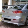 Накладка (юбка) заднего бампера "Zodiak" var №2 (двойной выхлоп) для Mitsubishi Lancer X (2007-2016) купить недорого с доставкой в Истра
