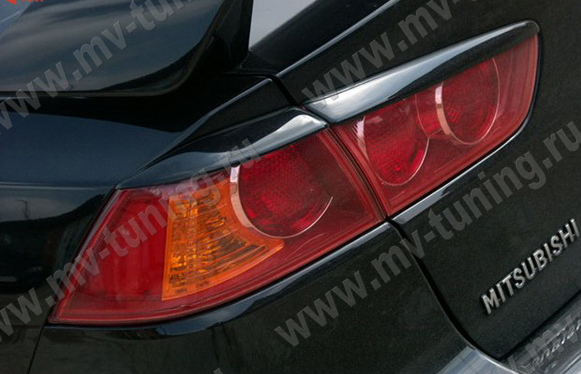 Накладки на задние фонари для Mitsubishi Lancer X (2007-2016) купить недорого с доставкой в Истра