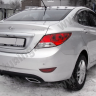 Диффузор заднего бампера var №2 (текстурный пластик) для Hyundai Solaris (2010-2013) купить недорого с доставкой в Истра