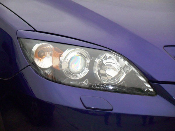 Накладки на фары (реснички) короткие var №1 для Mazda 3 Hatchback (2004-2009) купить недорого с доставкой в Истра