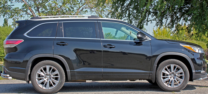 Рейлинги для Toyota Highlander (2013-2019) Чёрный купить недорого с доставкой в Истра
