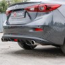 Диффузор заднего бампера var №2 (с килями) для Mazda 3 (2013-н.в.) купить недорого с доставкой в Истра